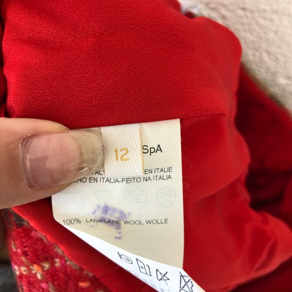 Valentino Plaid Wool Front split maxi skirt sz: 12 NWT - Picture 10 of 14